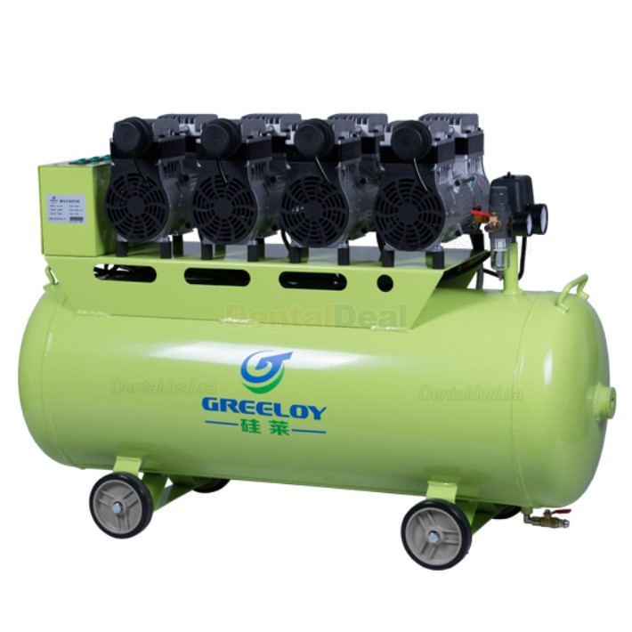 Greeloy&reg; GA-84 4HP Dental Slient Oilless Air Compressor 120L Tank 620L/min